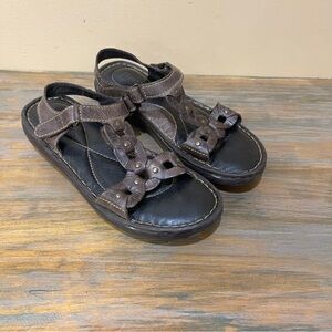 Born Electra Slingback Comfort Sandals Brown Leather Summer Womens 7.5